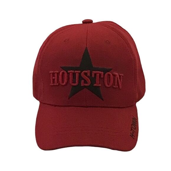 Big Bear Headwear Houston TX Red Star Baseball Hat - Picture 1 of 14